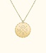 Elegante Munt Ketting Met Letters Gegraveerd