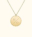 Elegante Munt Ketting Met Letters Gegraveerd