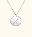 Elegante Munt Ketting Met Letters Gegraveerd