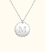 Elegante Munt Ketting Met Letters Gegraveerd
