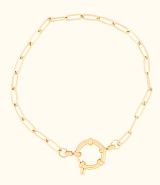 Briansa Paperclip Boei Armband Glanzend