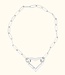 Elegante Paperclip Armband Glanzend met Hart Snap Haak