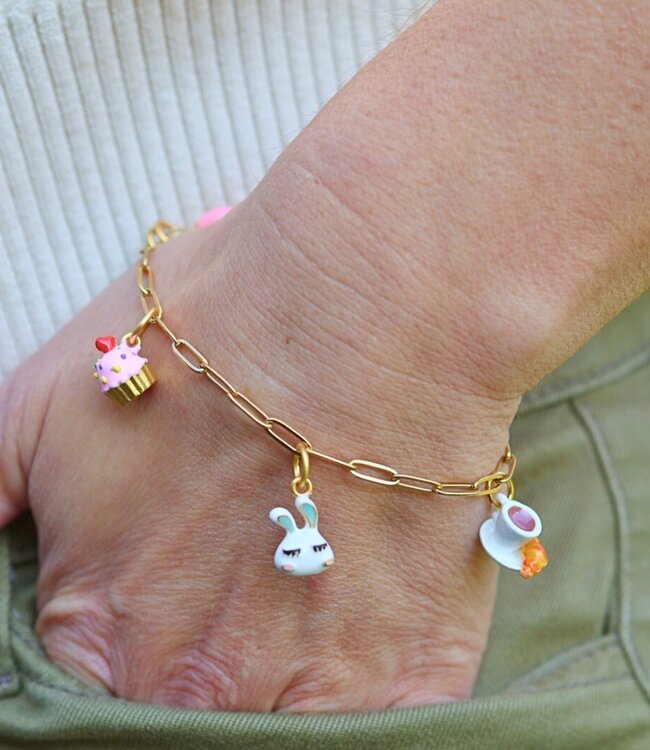 Elegante Paperclip Armband Glanzend Met Boeisluiting