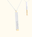 Stijlvolle Geheime Boodschap Bar Ketting met Gravering