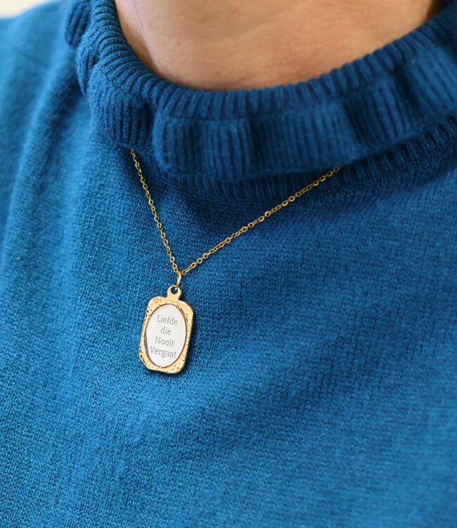 Stijlvolle Vintage Ketting met Tekst Graveren