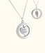 Ketting met Draaibare Hart Hanger en Gravering