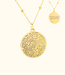 Elegante Ketting met Vingerafdruk Graveren op Ronde Hanger