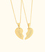 Hartjes ketting 2 delen met namen