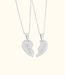 Hartjes ketting 2 delen met namen