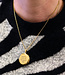 Elegante Medaillon Rond Met Ketting En Gravering