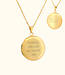 Elegante Medaillon Rond Met Ketting En Gravering