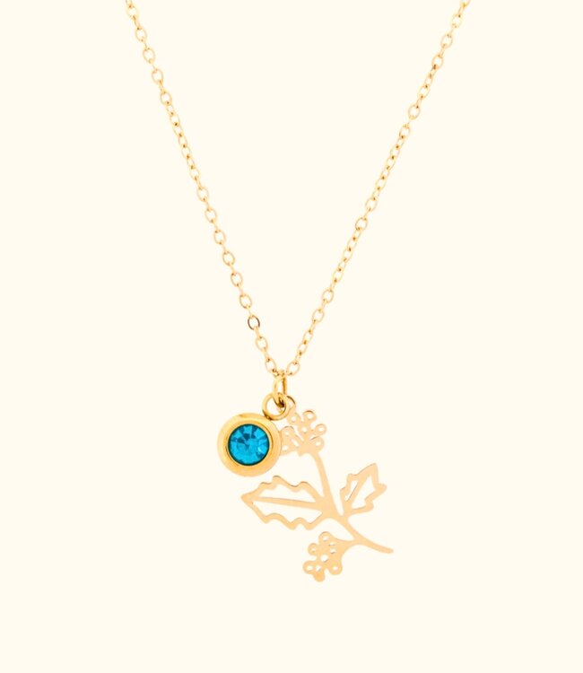 Betekenisvolle Geboortebloem Ketting Met Geboortesteen