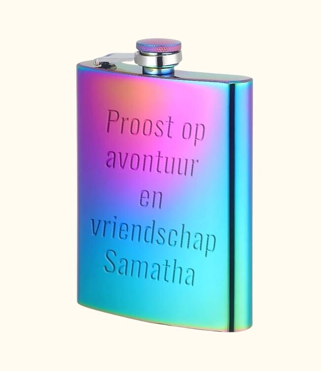 Luxe Graveerbare Stainless Steel Heupfles Van 240 ml Inhoud