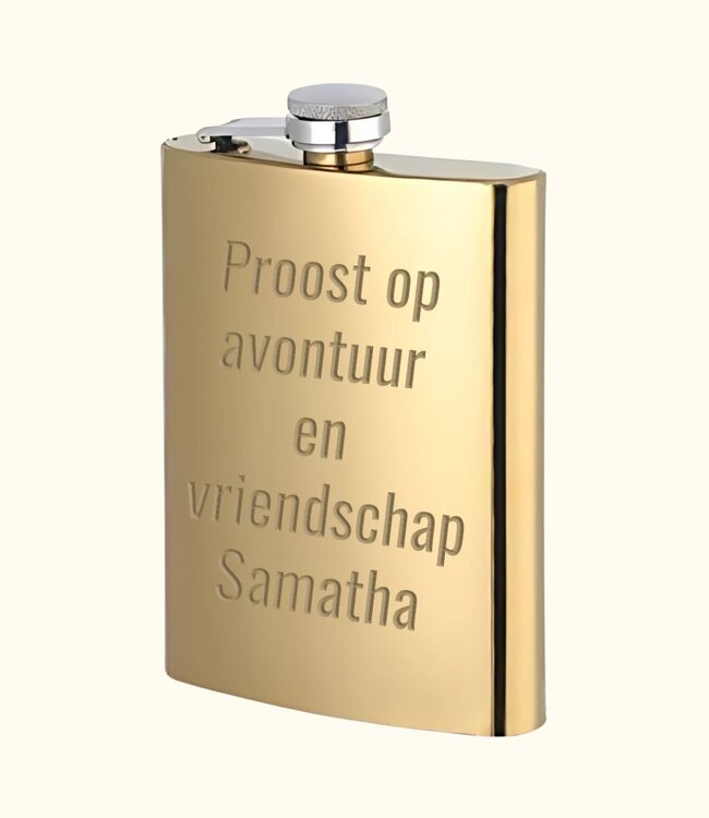 Luxe Graveerbare Stainless Steel Heupfles Van 240 ml Inhoud