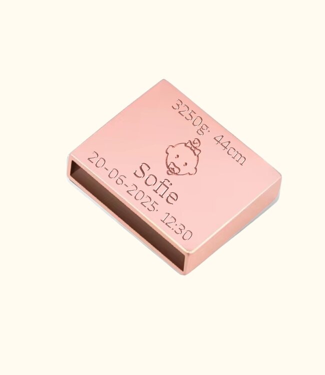 Stainless Steel Mesh Bedel Geboorte Dochter Voor Mesh Armband