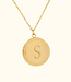 Klassieke Vintage Munt Ketting Met Initialen Gegraveerd