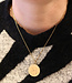 Elegante Vintage Munt Ketting Met Gegraveerd Sterrenbeeld