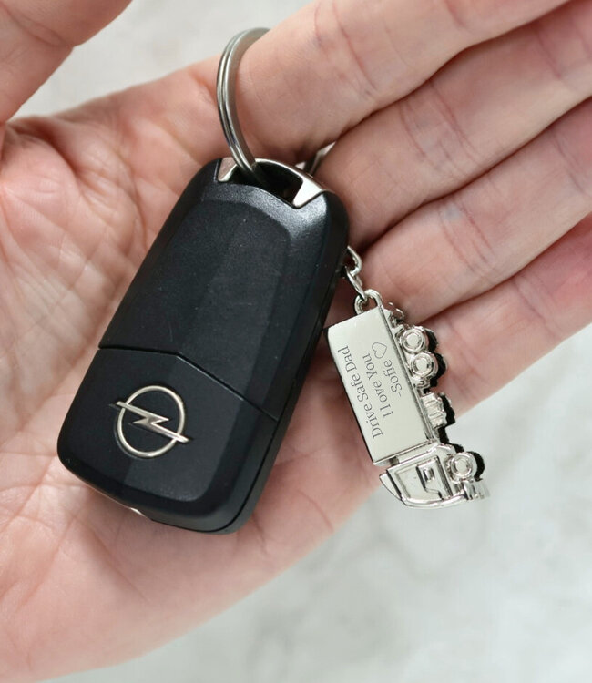 Unieke Drive Safe Sleutelhanger Met Persoonlijke Gravure