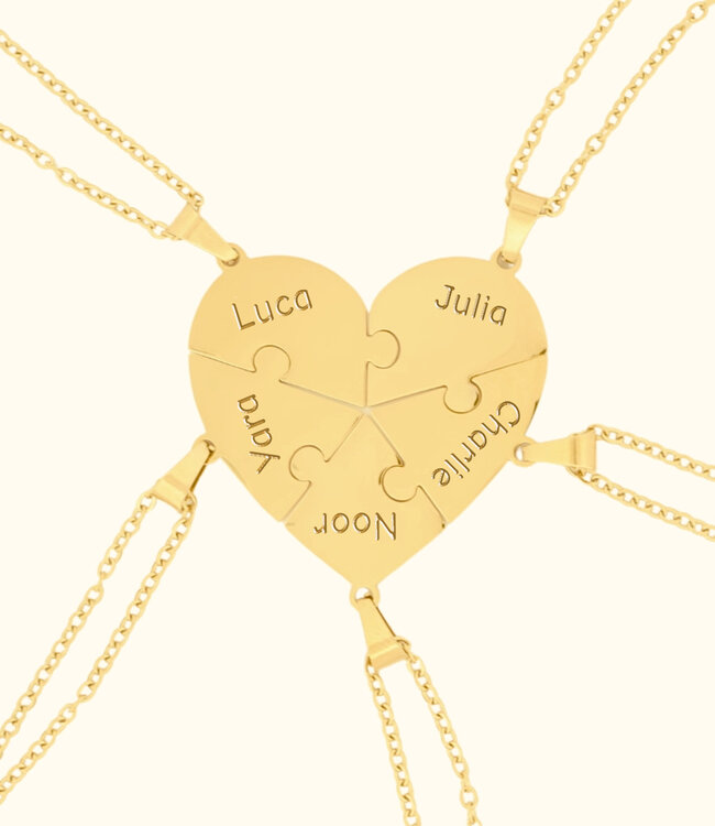 Ketting Om de Vriendschap Te Vieren Tussen 5 Personen