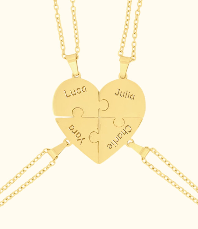 Ketting Om de Vriendschap Te Vieren Tussen 4 Personen