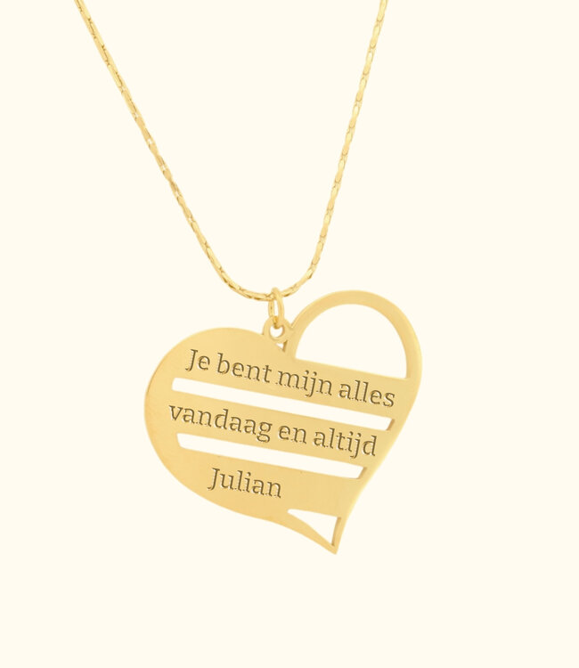 Geef een persoonlijk cadeautje met een hartjes naamketting!