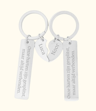 Briansa Sleutelhanger Met 2 Delig Hart