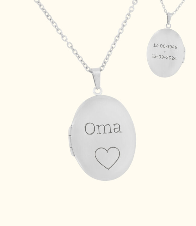 Draag Herinneringen Dichtbij Je Hart Met Een Ovaalvormige Medaillonketting