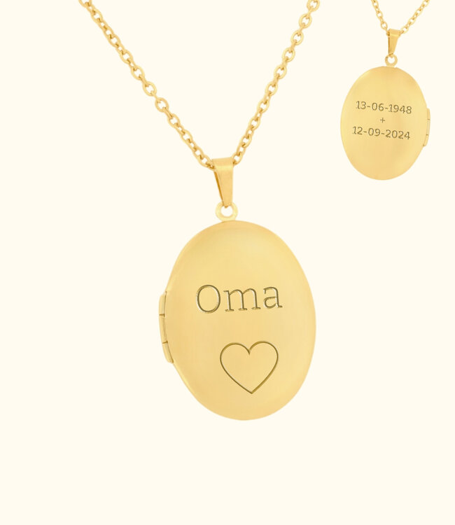 Draag Herinneringen Dichtbij Je Hart Met Een Ovaalvormige Medaillonketting