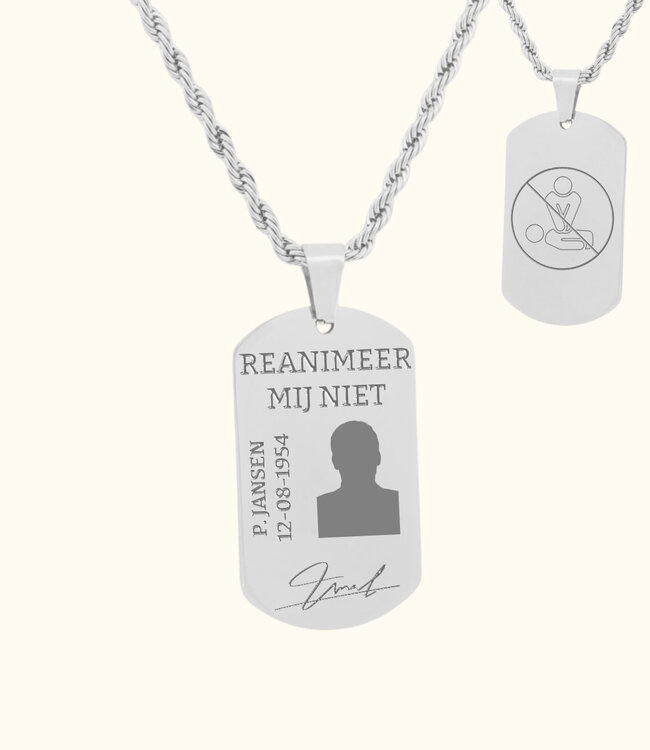 Medische dogtag voor uw wens 'geen reanimatie'