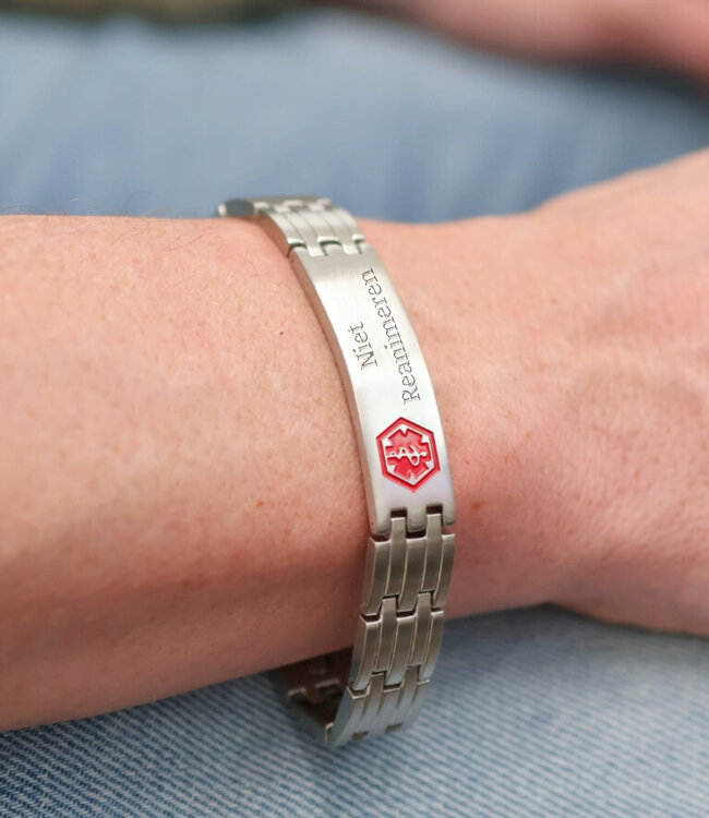Roestvrij Stalen Heren Armband Met Jou Medische Gegevens