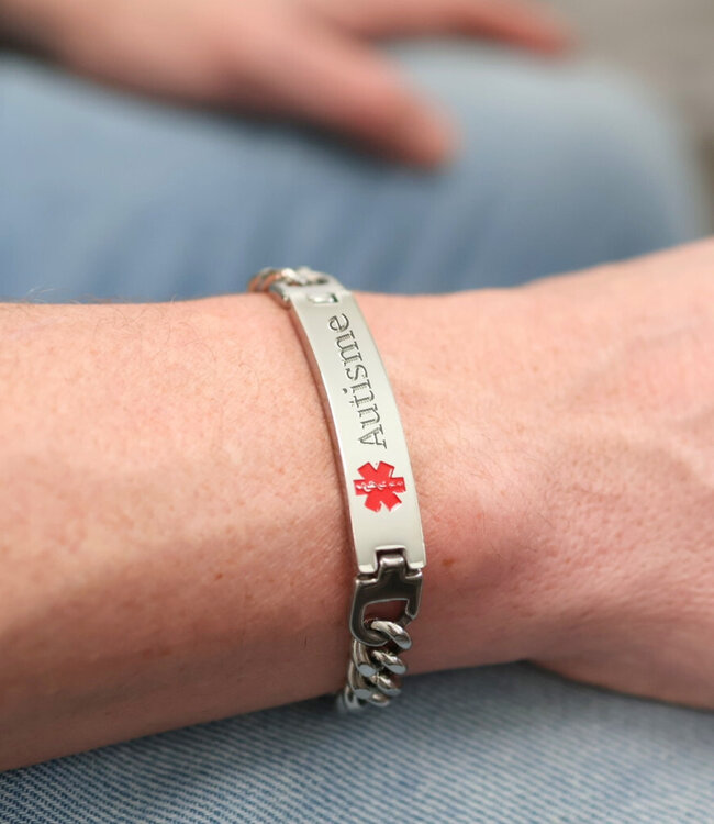 Rvs Alert Armband Met Medische Identificatie Voor Noodgevallen