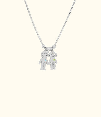 Briansa Ketting Met Gegraveerde Kinderbedels