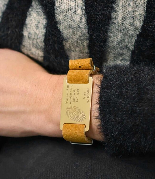 Creëer een Unieke Leren Armband met Jouw Vingerafdruk