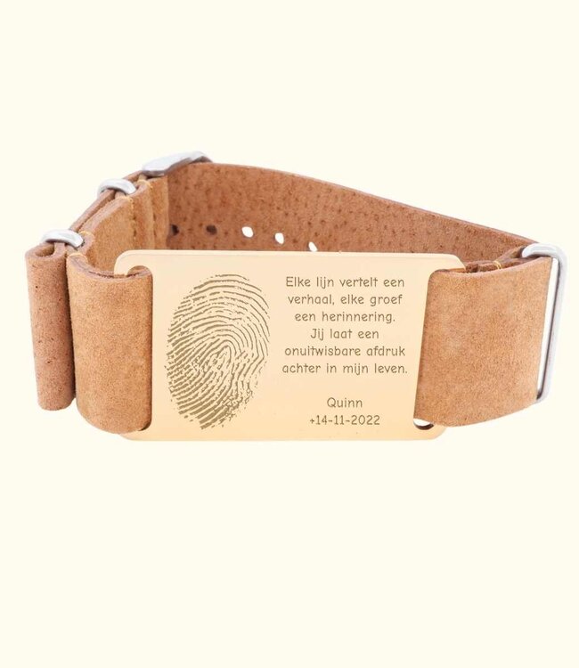 Creëer een Unieke Leren Armband met Jouw Vingerafdruk