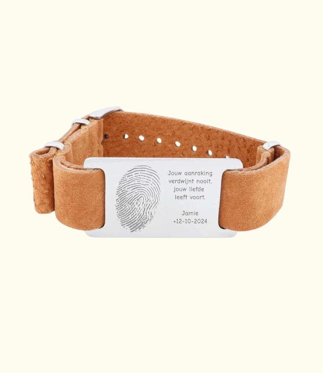 Creëer een Unieke Leren Armband met Jouw Vingerafdruk