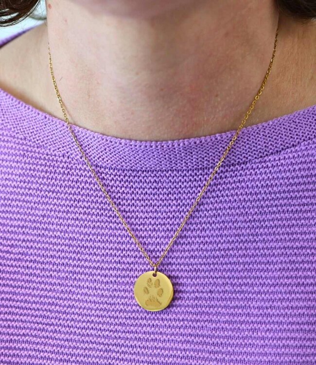 Unieke Ketting Gegraveerd Met De Pootafdruk Van Jouw Hond