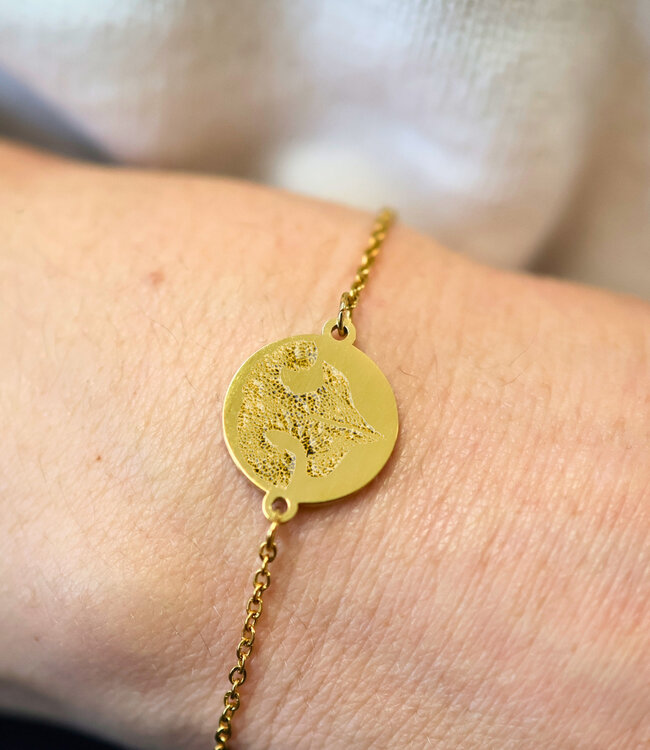 Armband met naam en neusafdruk voor een betekenisvol aandenken