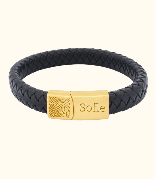 Creëer een Unieke leren Armband met Jouw naam en Vingerafdruk