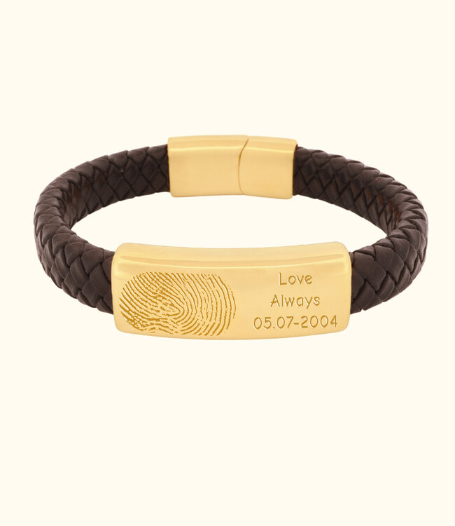 Een Persoonlijke Vingerafdruk in een Stijlvolle Heren Armband