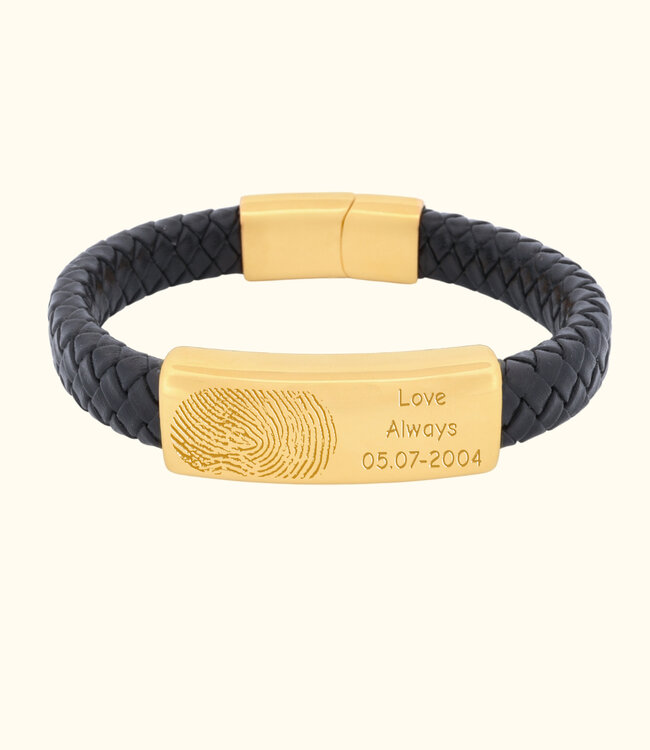 Een Persoonlijke Vingerafdruk in een Stijlvolle Heren Armband