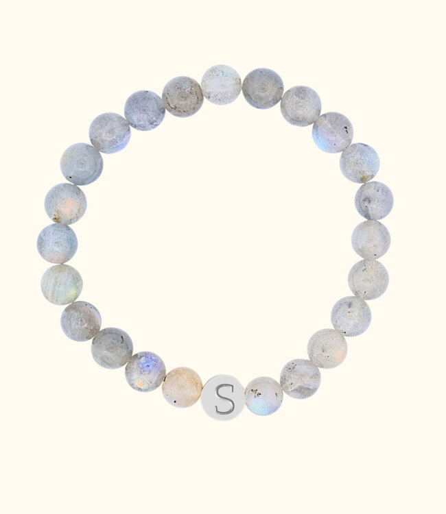 Maansteen Kralen Armbanden met persoonlijke initialen
