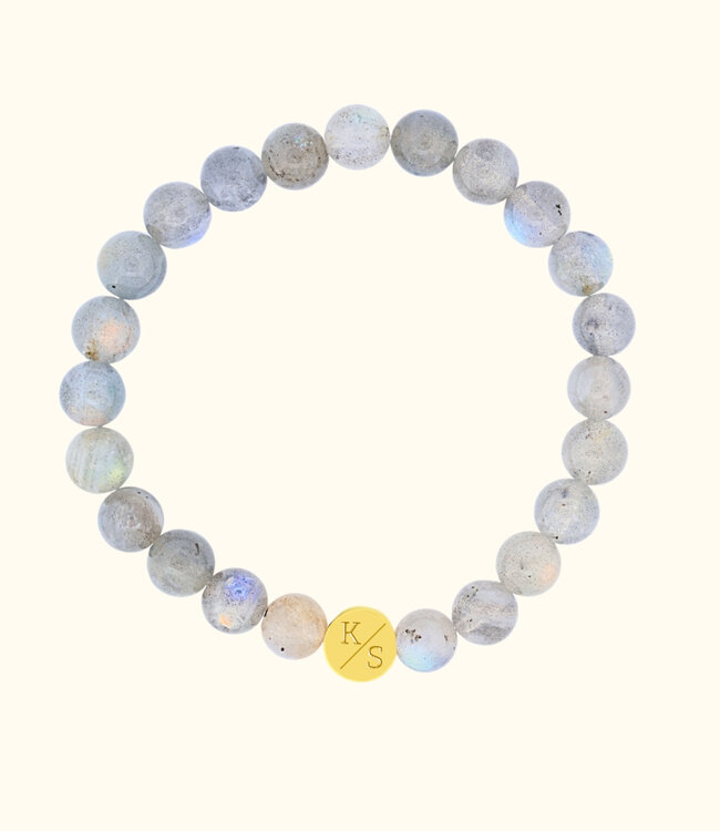 Maansteen Kralen Armbanden met persoonlijke initialen