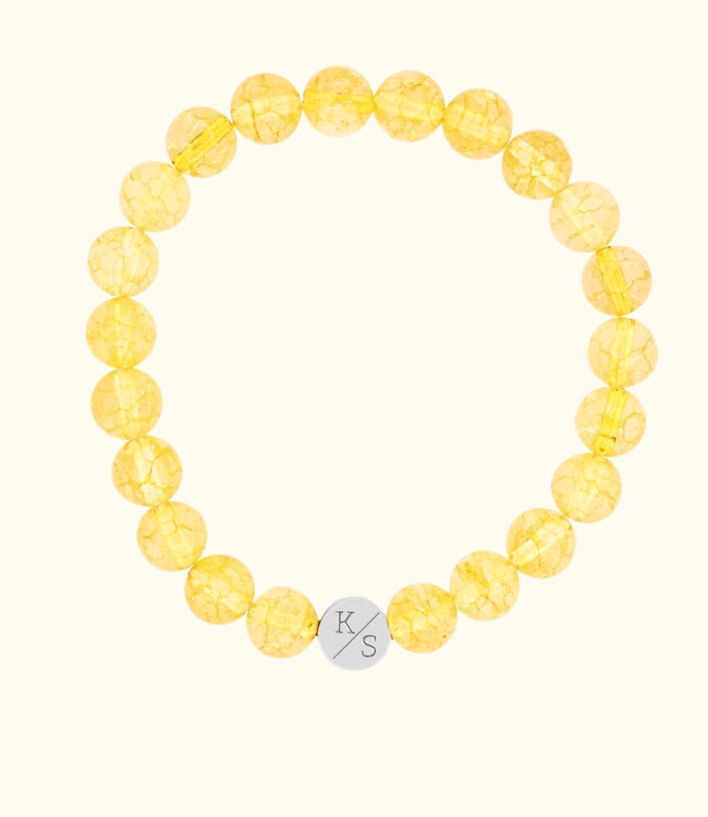 Citrien Kralen Armbanden met persoonlijke initialen