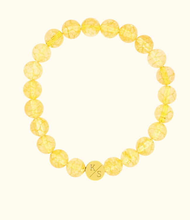 Citrien Kralen Armbanden met persoonlijke initialen
