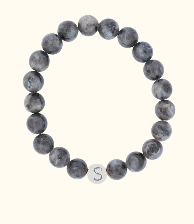 Labradoriet Kralen Armbanden met persoonlijke initialen