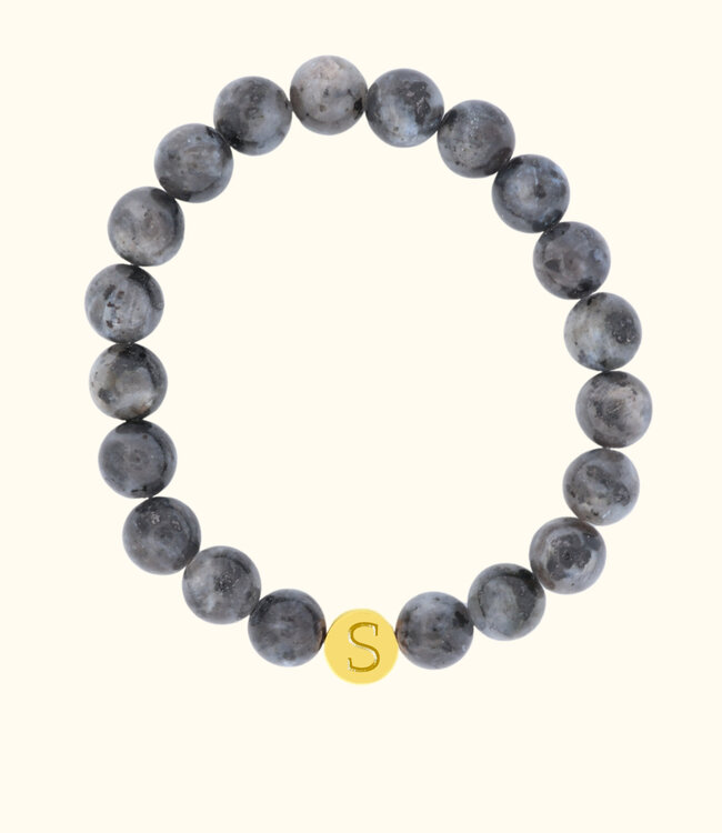 Labradoriet Kralen Armbanden met persoonlijke initialen