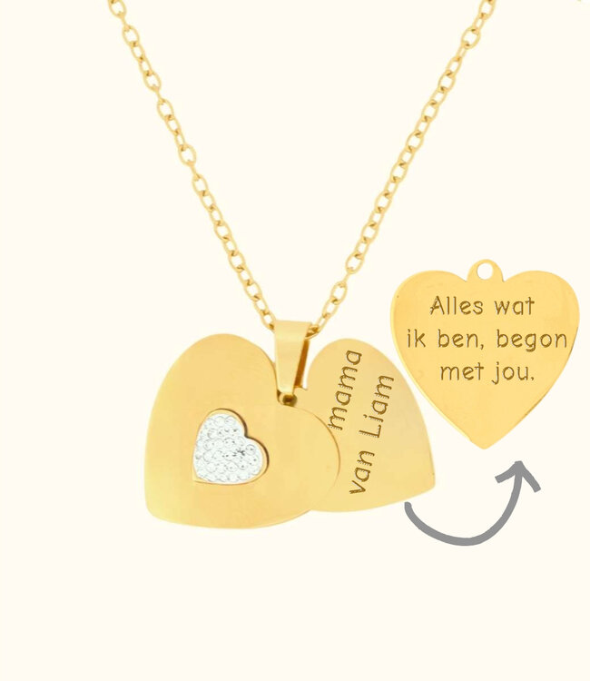 Geef je moeder een ketting met geheime hartboodschap