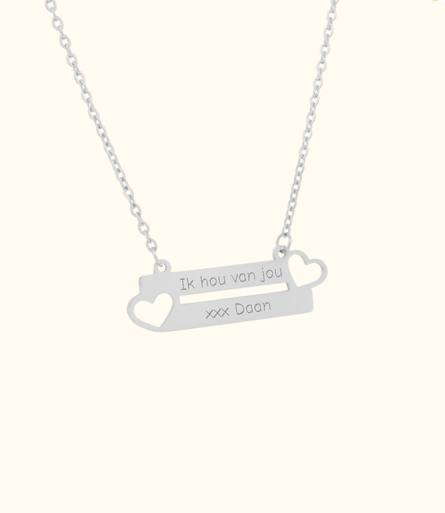 Persoonlijke Barketting Met Gravure En Symbolische Hartjes