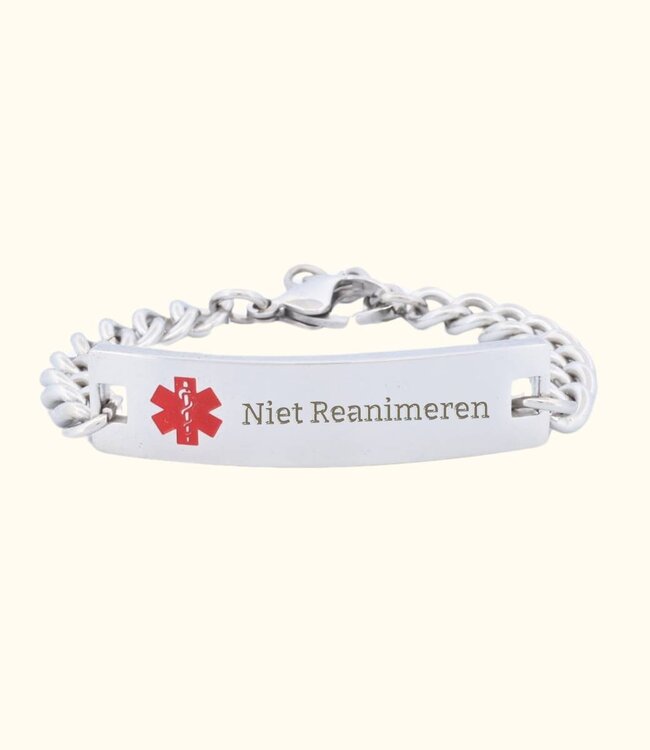 RVS Armband Voor Medische Identificatie In Noodgevallen