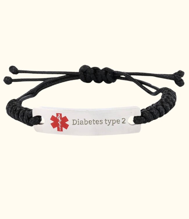Stijlvolle SOS-armband Van Leer Voor Medische Alertheid